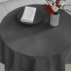 Black Round Tablecloth