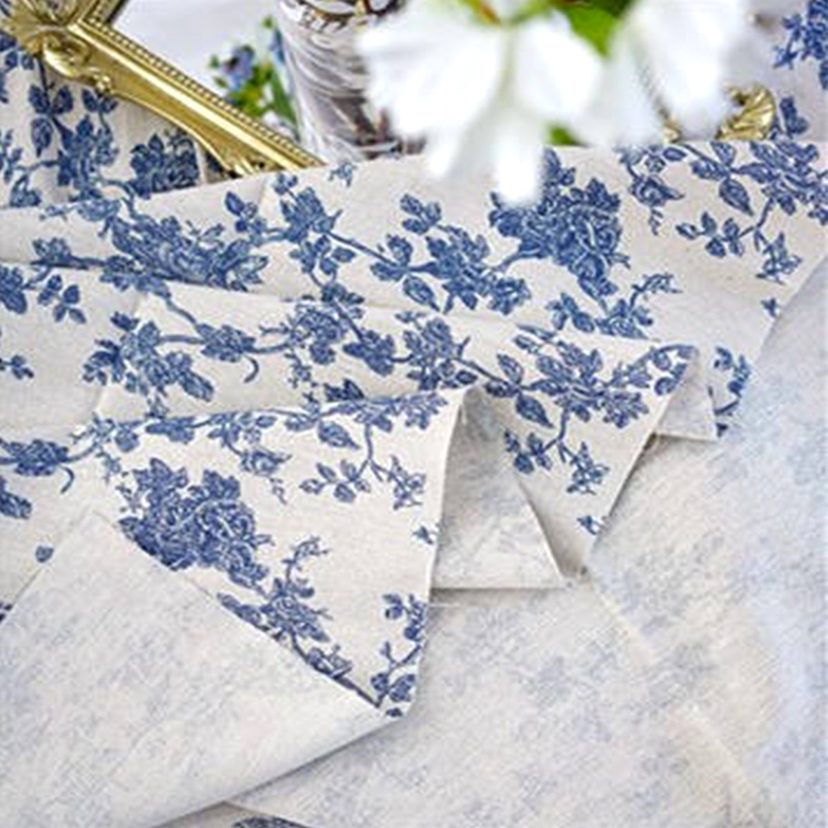 Vintage Floral Tablecloth