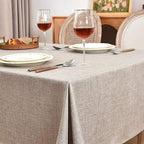 Natural Linen-Look Tablecloth