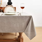 Natural Linen-Look Tablecloth