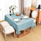 Wrinkle-Resistant Polyester Tablecloth with Linen Texture