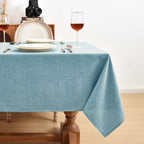 Wrinkle-Resistant Polyester Tablecloth with Linen Texture