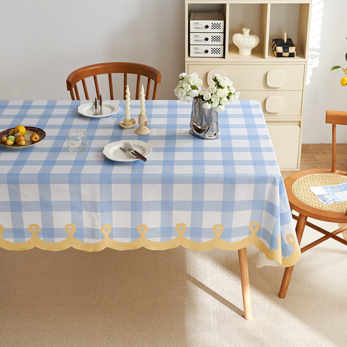 Minimalist Checkered Tablecloth