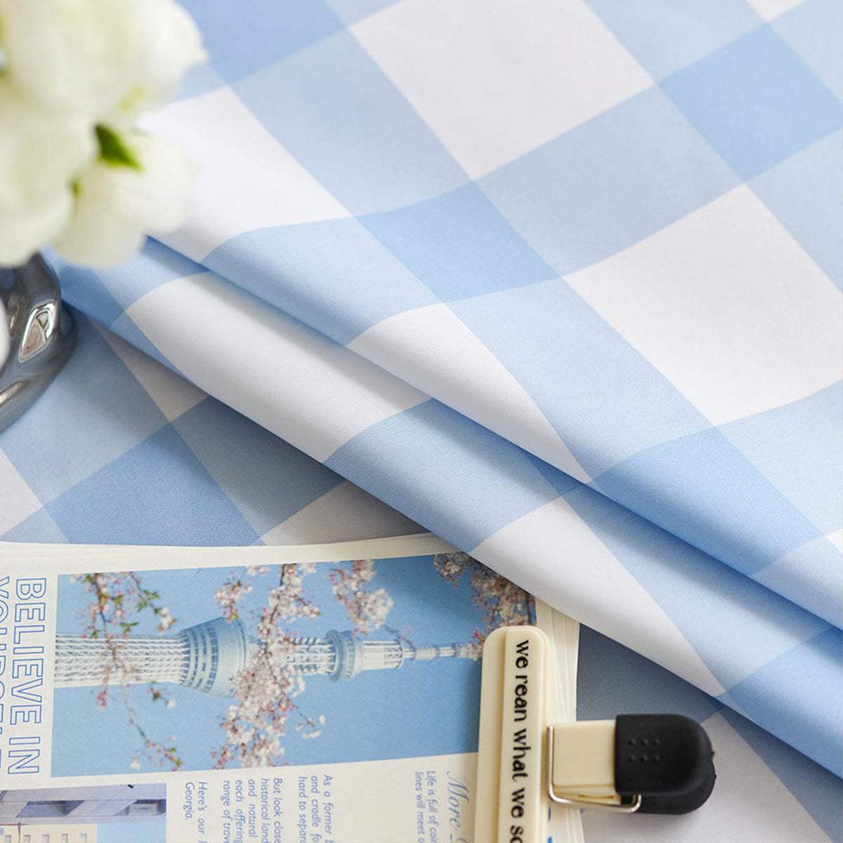 Minimalist Checkered Tablecloth