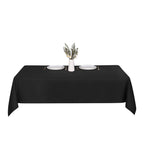 Black Rectangular Polyester Tablecloth