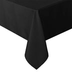 Black Rectangular Polyester Tablecloth