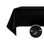 Black Rectangular Polyester Tablecloth