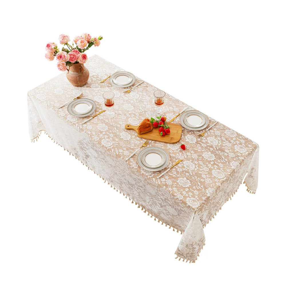 Lace Edge Knitted Tablecloth