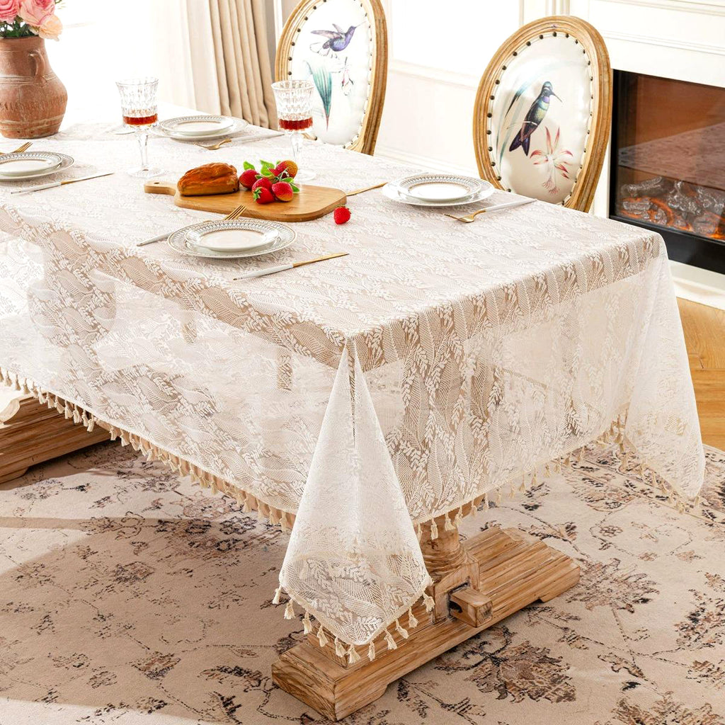 Lace Edge Knitted Tablecloth