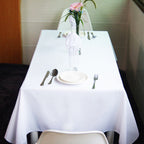 Pure White Rectangular Tablecloth