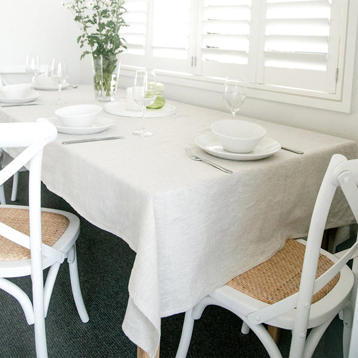 French-Style Pure Linen Tablecloth