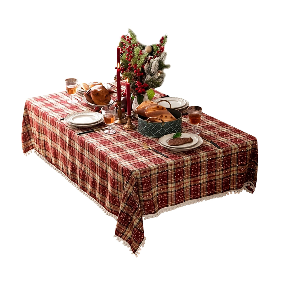Checkered Rectangular Tablecloth