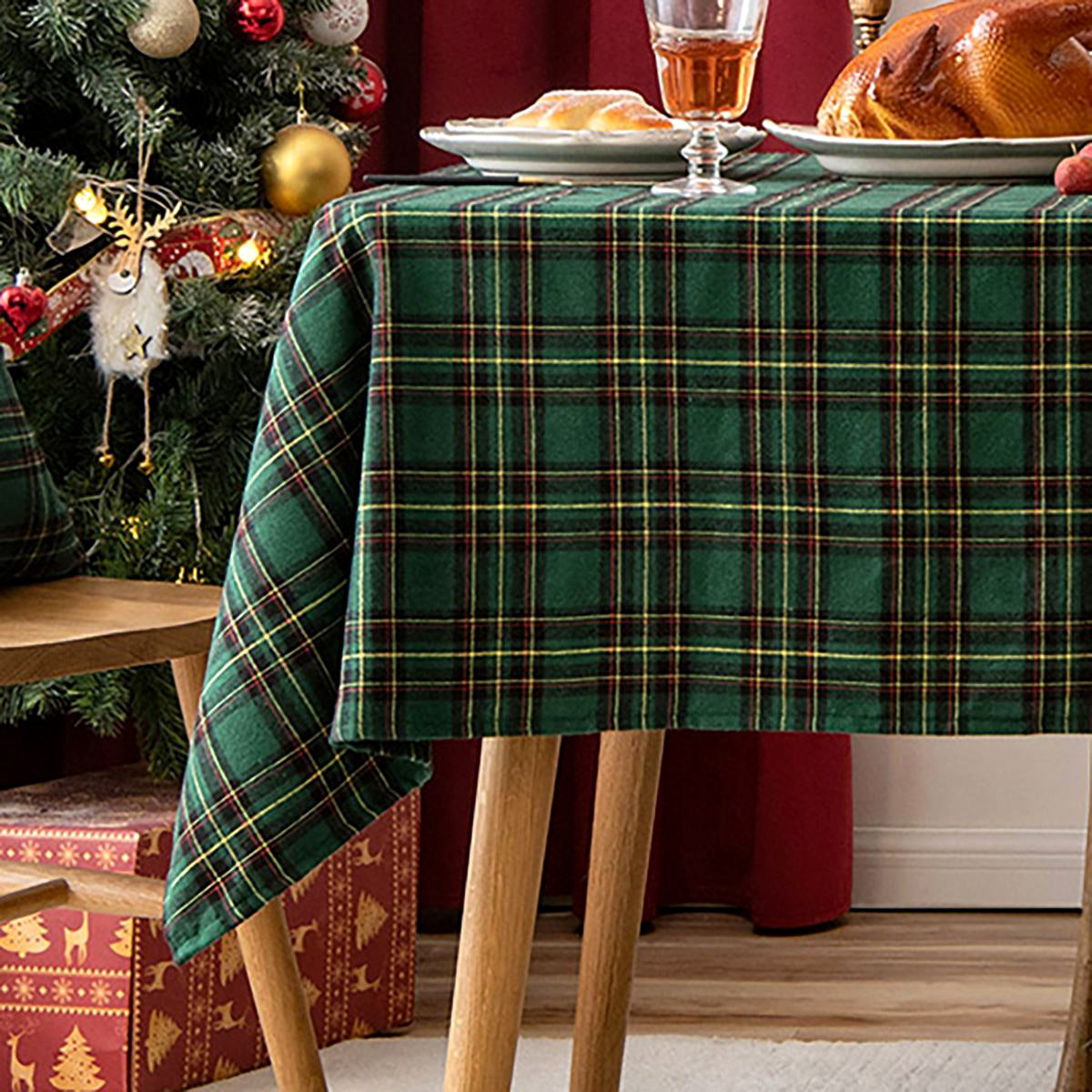 Checkered Rectangular Tablecloth